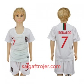 Portugal Fodboldtrøjer Ronaldo 7 Børn Udebanesæt VM 2018